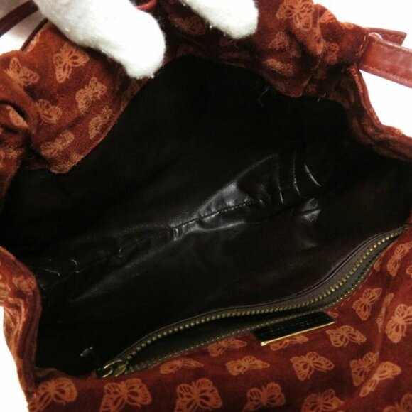 Bottega Veneta Vintage Drawstring Top w Envelope Embossed Orange Butterfly Flap - Picture 9 of 11